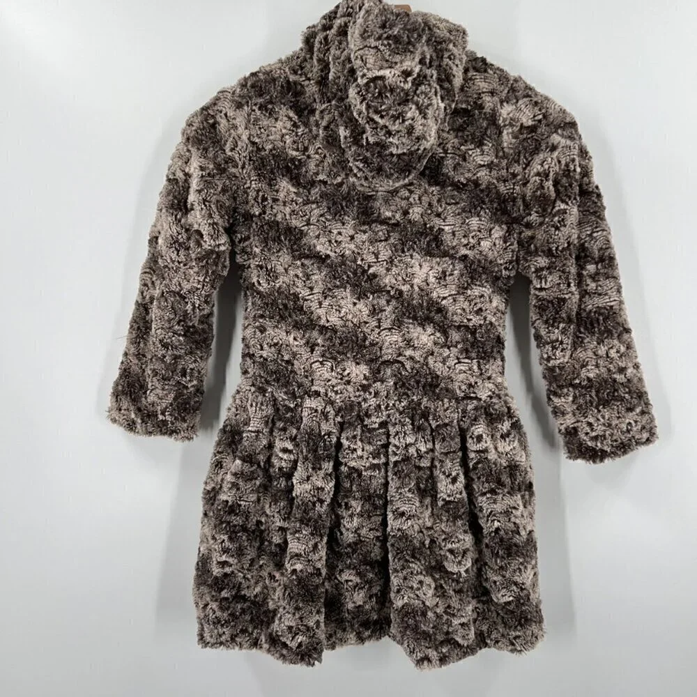 Widgeon Brown Triple Rosette Hooded Coat